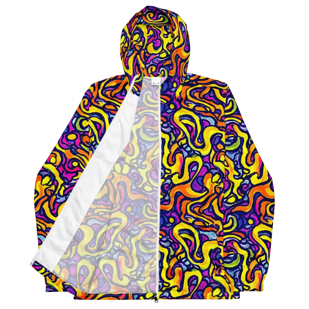 Radiant Turbulence on Men's Windbreaker — Front