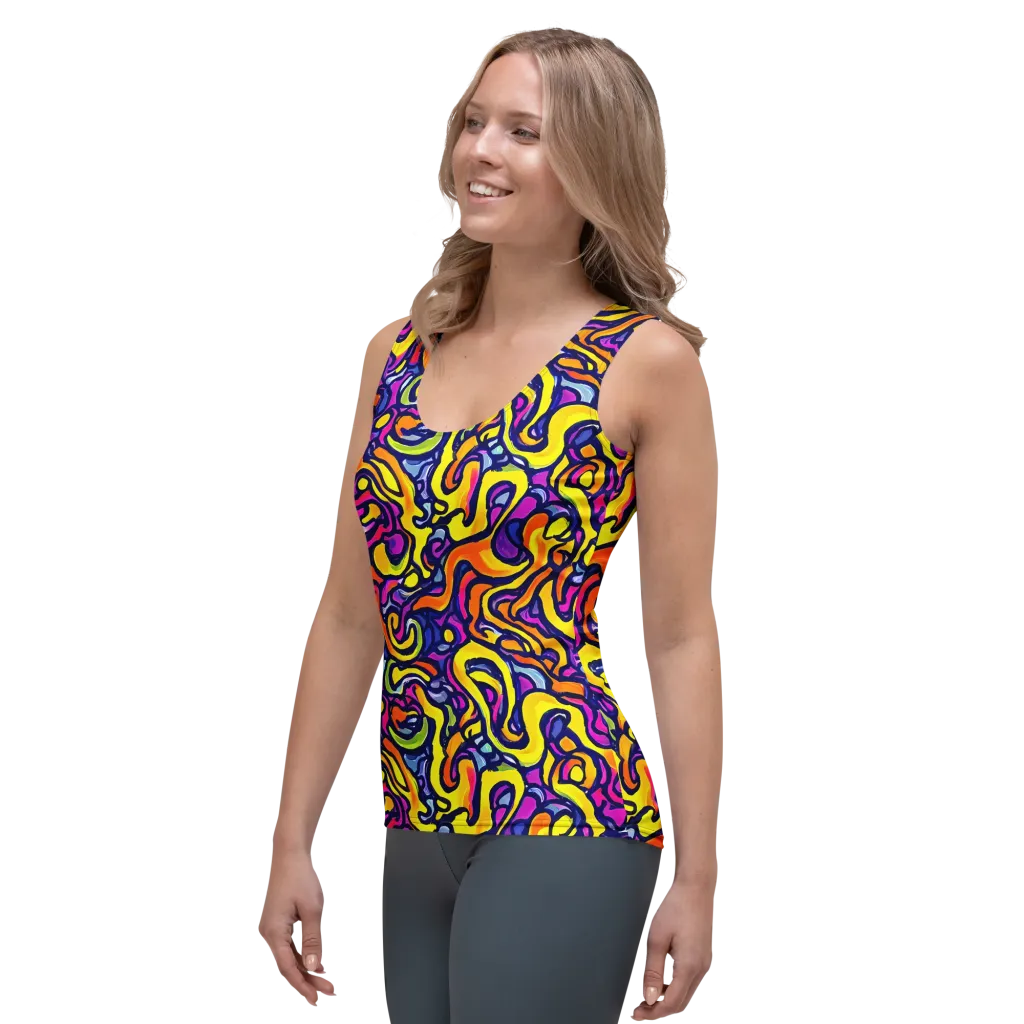Radiant Turbulence on Women's Tank Top — Left Front