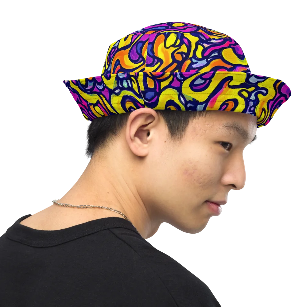 Radiant Turbulence on Reversible Bucket Hat — Right Outside