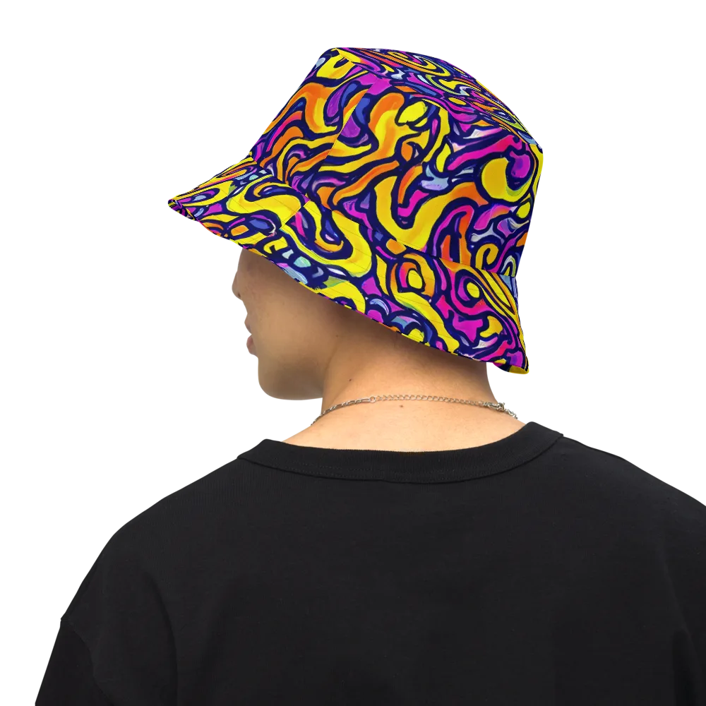 Radiant Turbulence on Reversible Bucket Hat — Back Inside