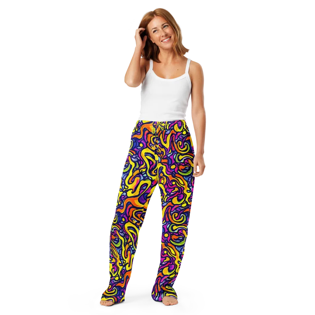 Radiant Turbulence on Women's Pajama Pants — Front