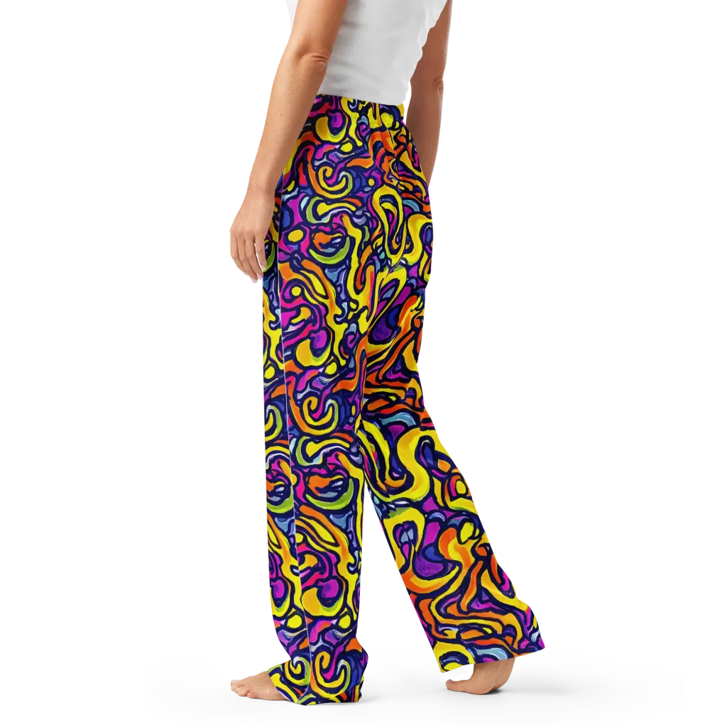 Radiant Turbulence on Women's Pajama Pants — Left
