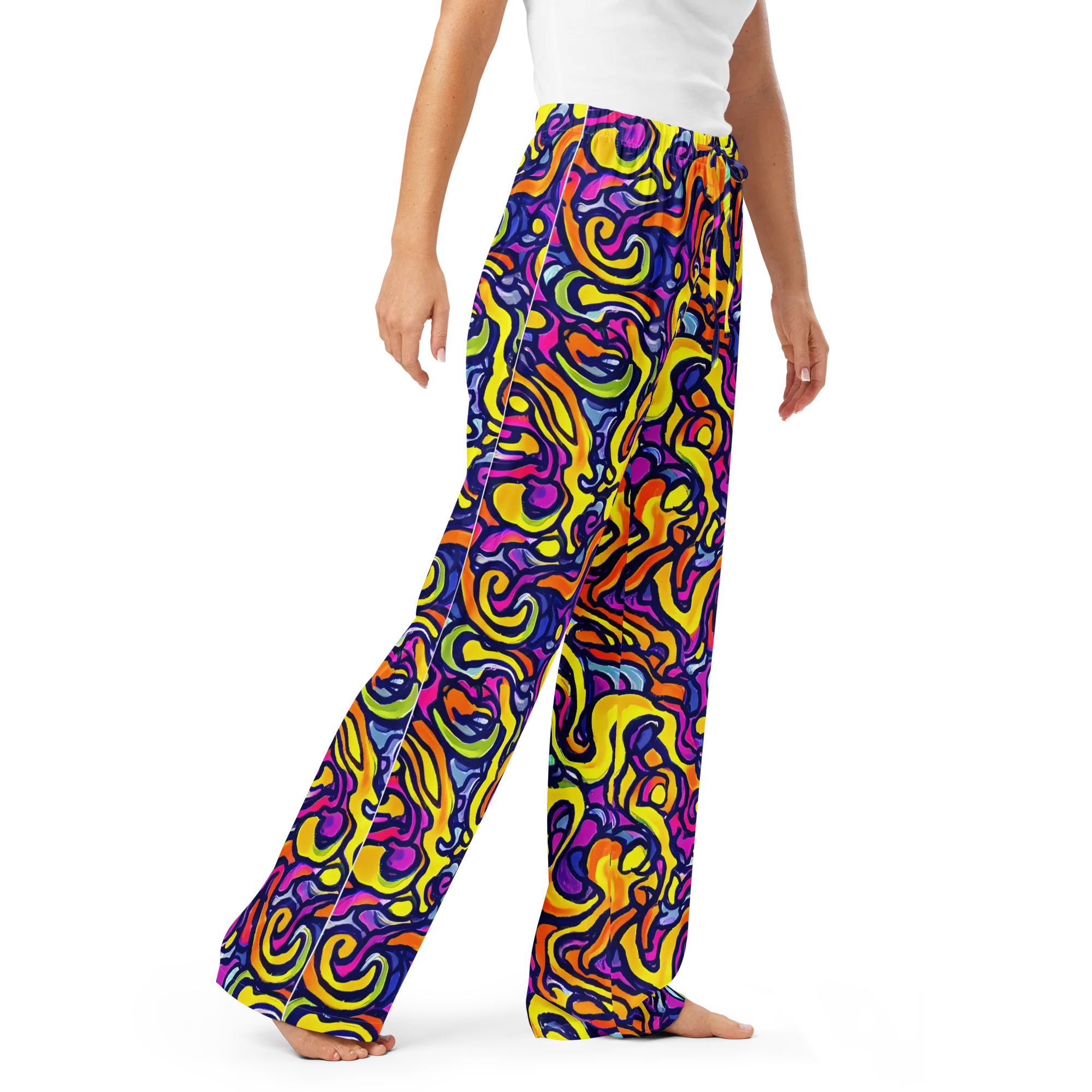 Radiant Turbulence on Women's Pajama Pants — Right Front