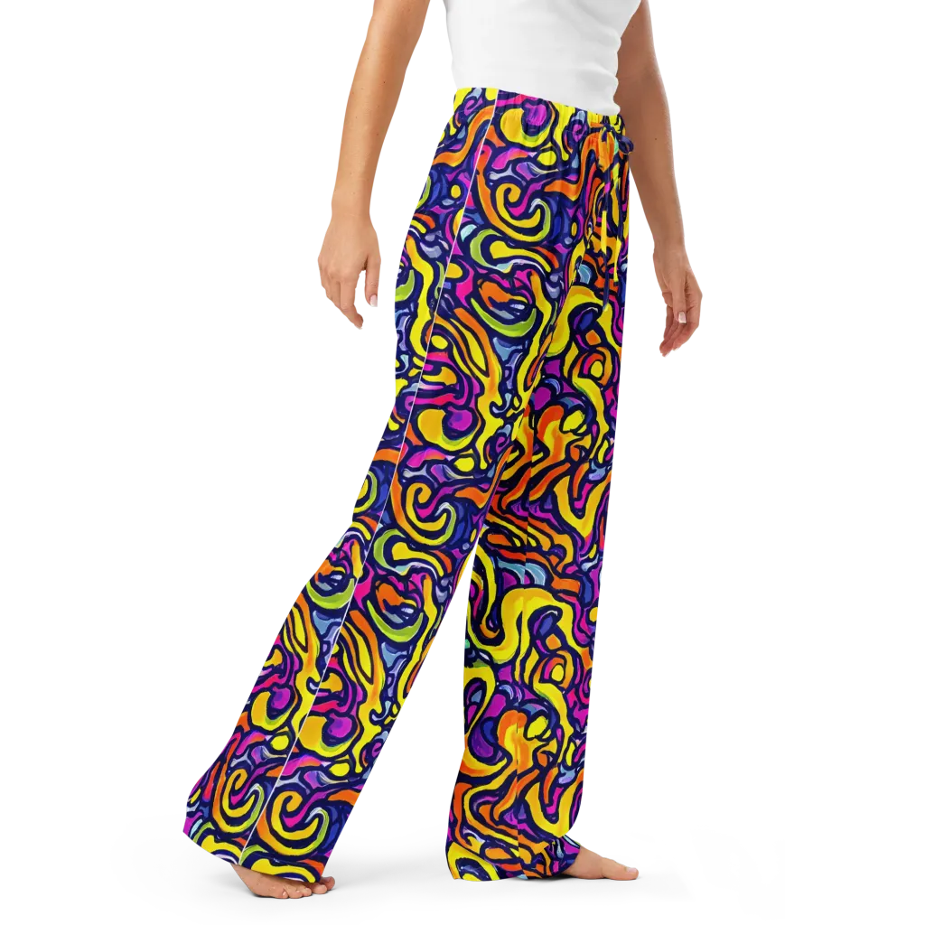 Radiant Turbulence on Women's Pajama Pants — Right Front