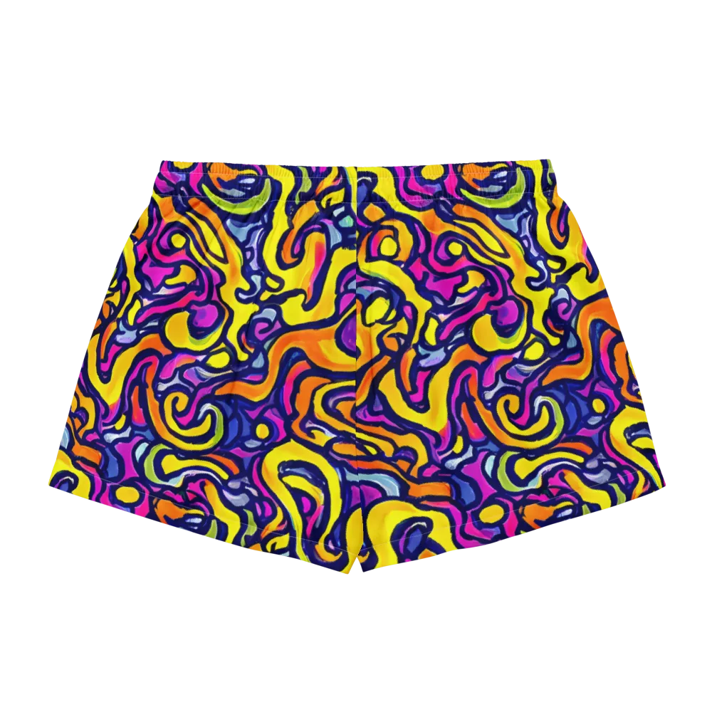 Radiant Turbulence on Women's Pajama Shorts — Back