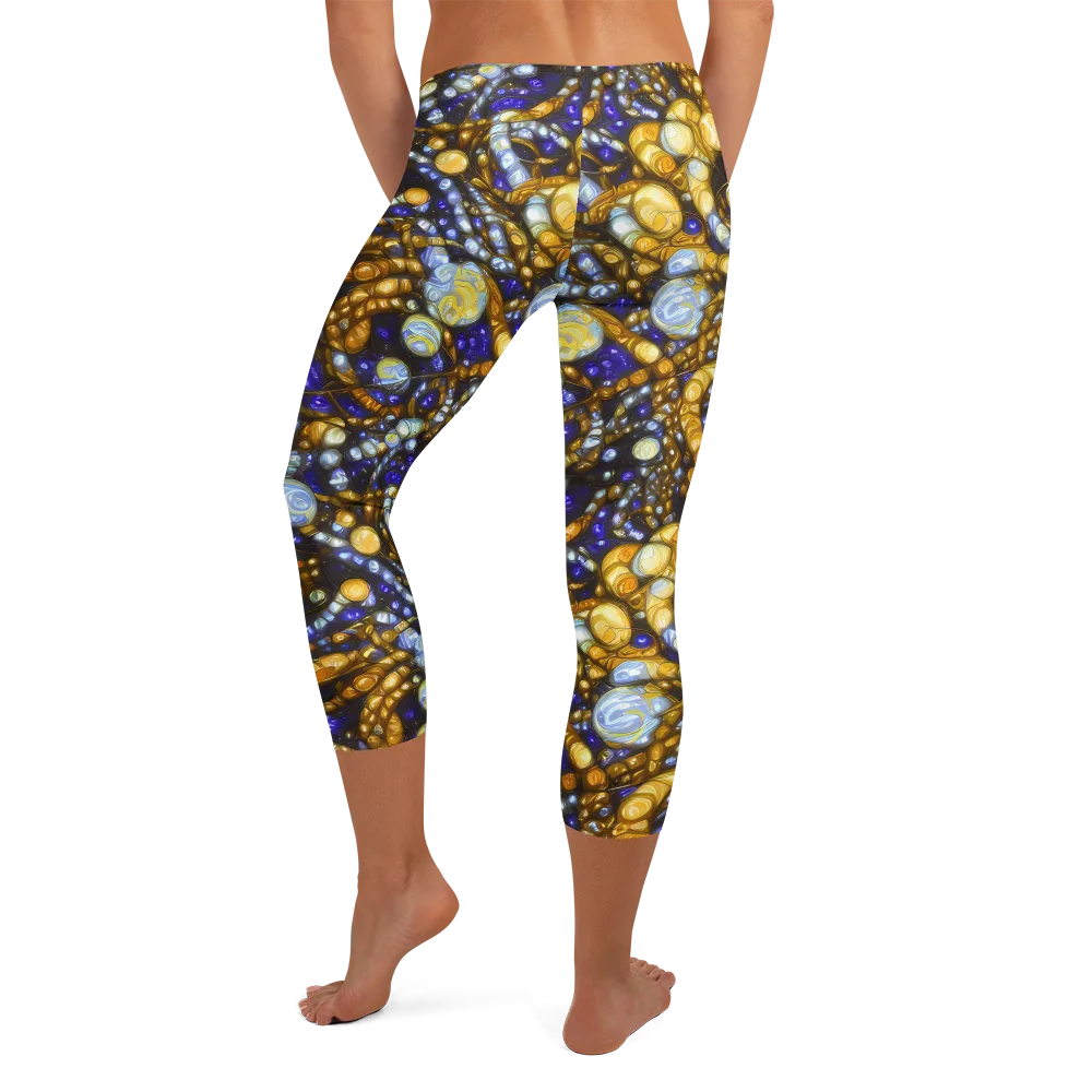 Molten Cobalt on Capri Leggings — Back