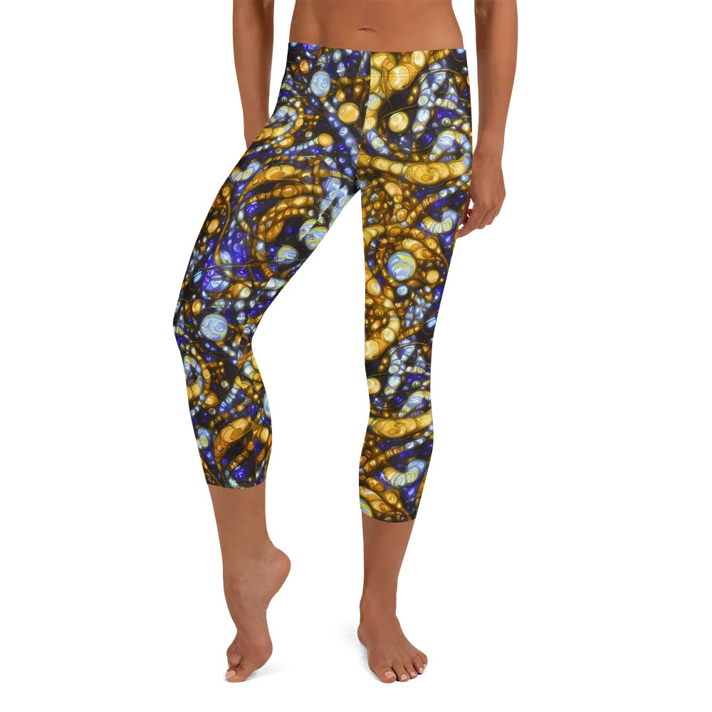 Molten Cobalt on Capri Leggings — Front