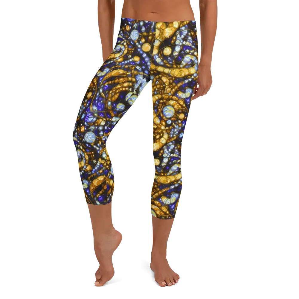 Molten Cobalt on Capri Leggings — Front