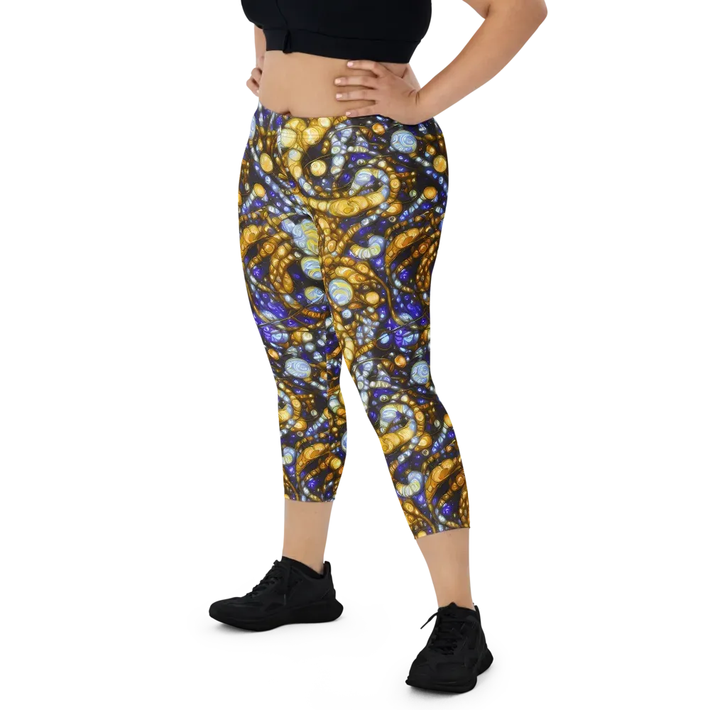 Molten Cobalt on Capri Leggings — Front