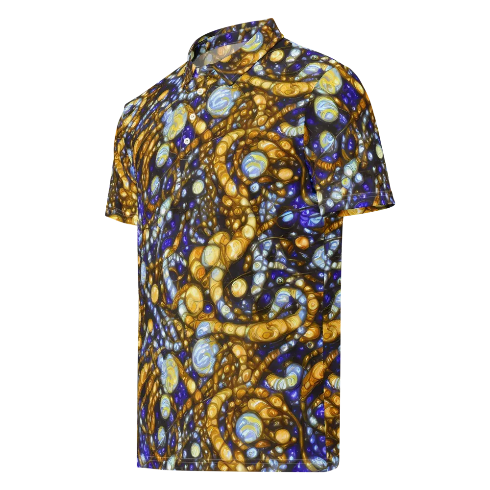 Molten Cobalt on Men's Slim Fit Polo Shirt — Left Front