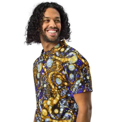 Molten Cobalt on a Men's Slim Fit Polo Shirt