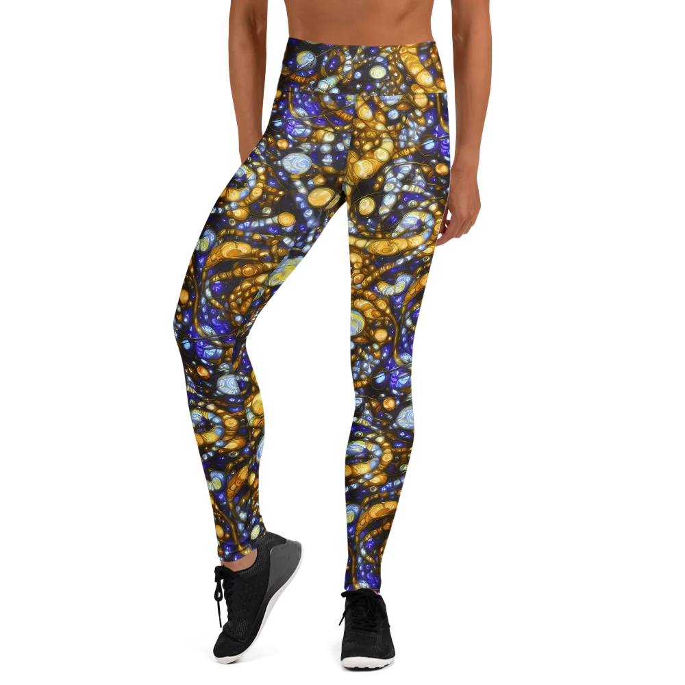 Molten Cobalt on Yoga Leggings — Front