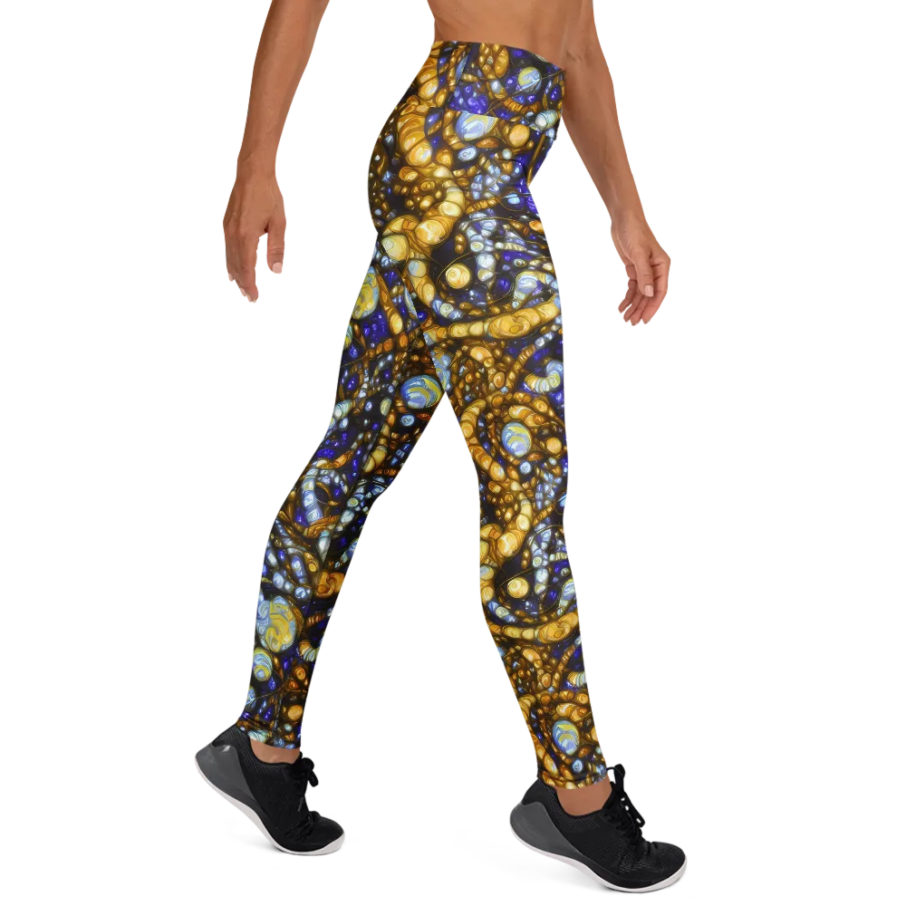 Molten Cobalt on Yoga Leggings — Right