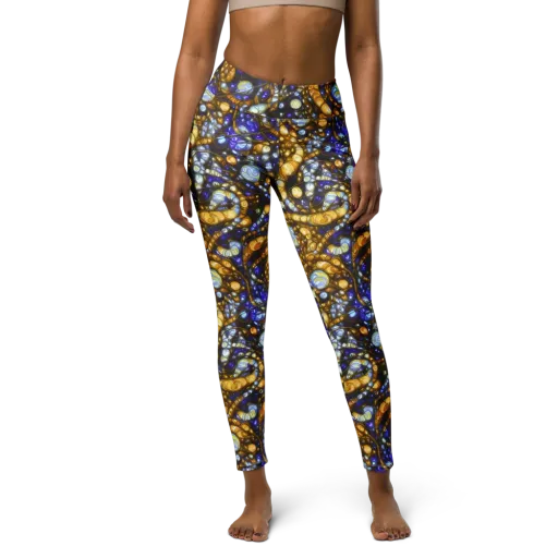 Molten Cobalt on a Yoga Leggings