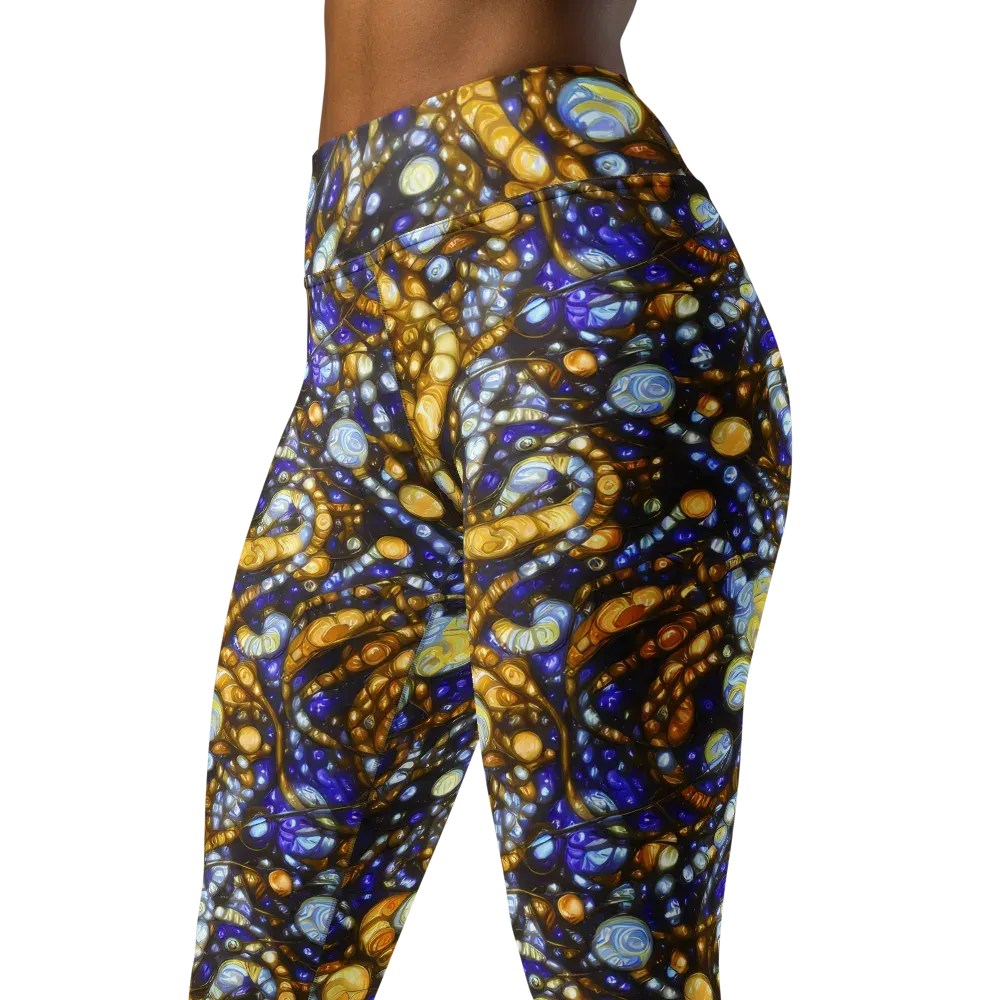 Molten Cobalt on Yoga Leggings — Left Front