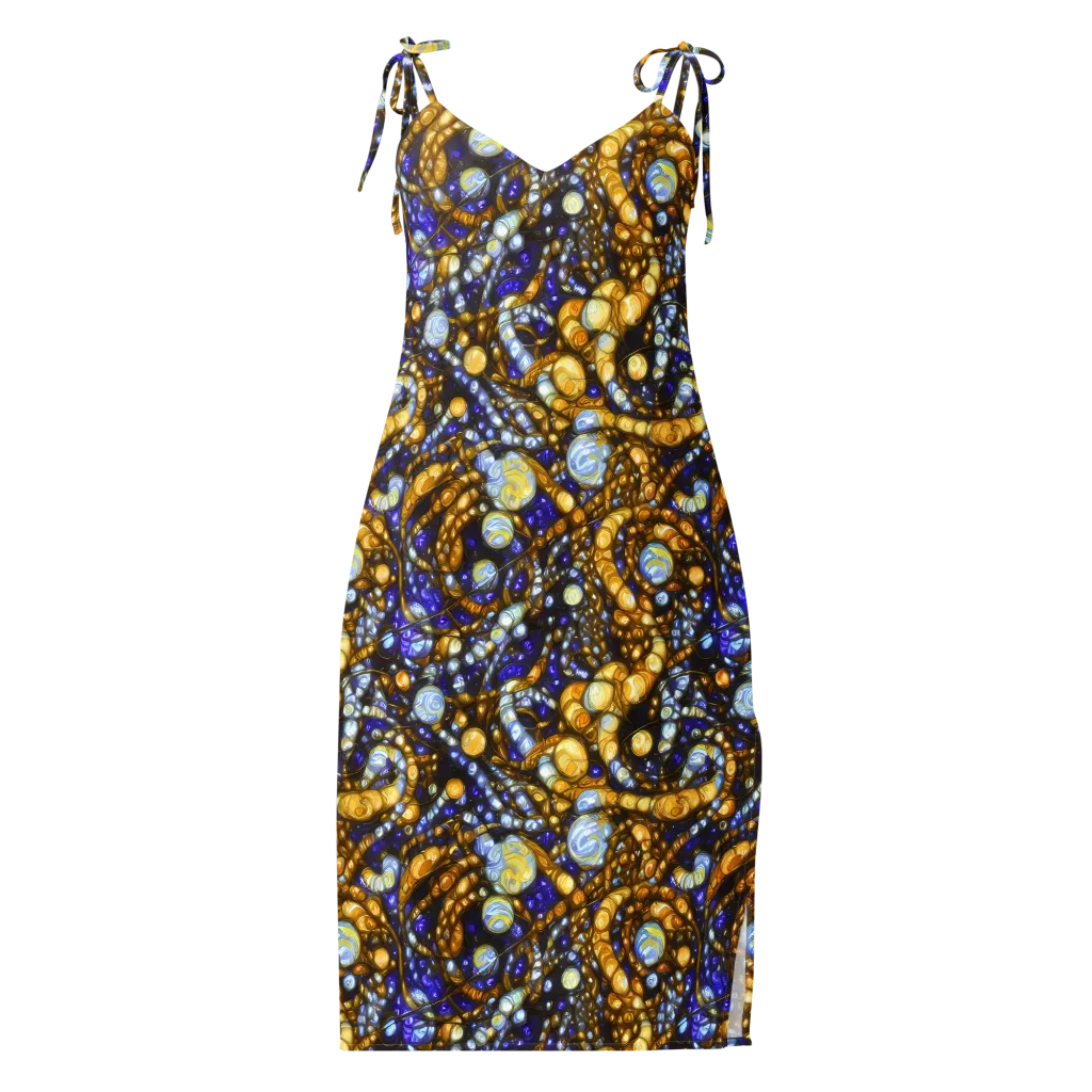 Molten Cobalt on Slip Dress — Front
