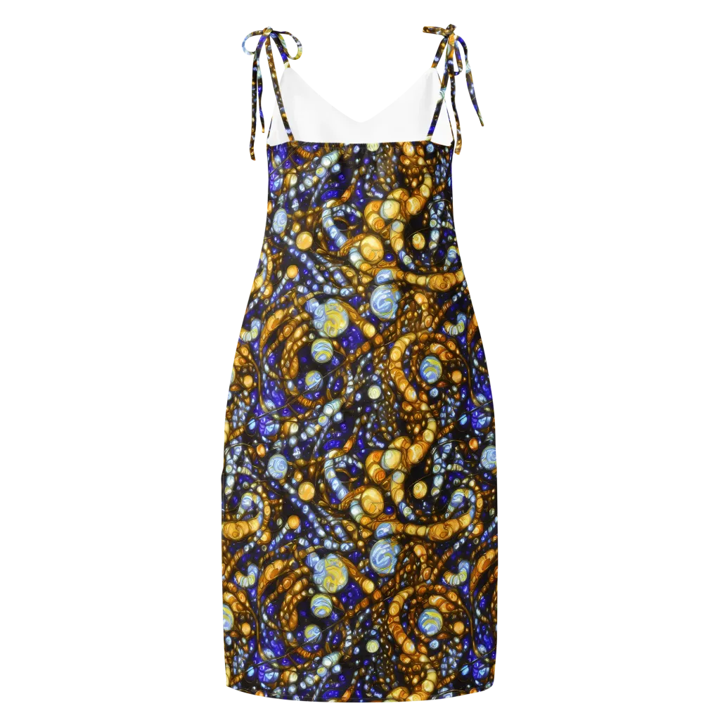 Molten Cobalt on Slip Dress — Back