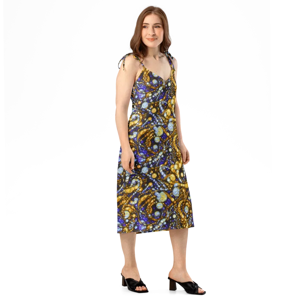 Molten Cobalt on Slip Dress — Right Front