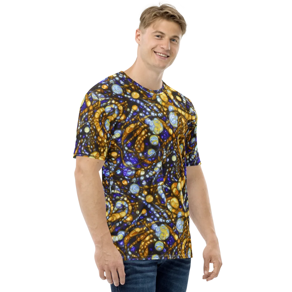 Molten Cobalt on Men's Crew Neck T-Shirt — Right