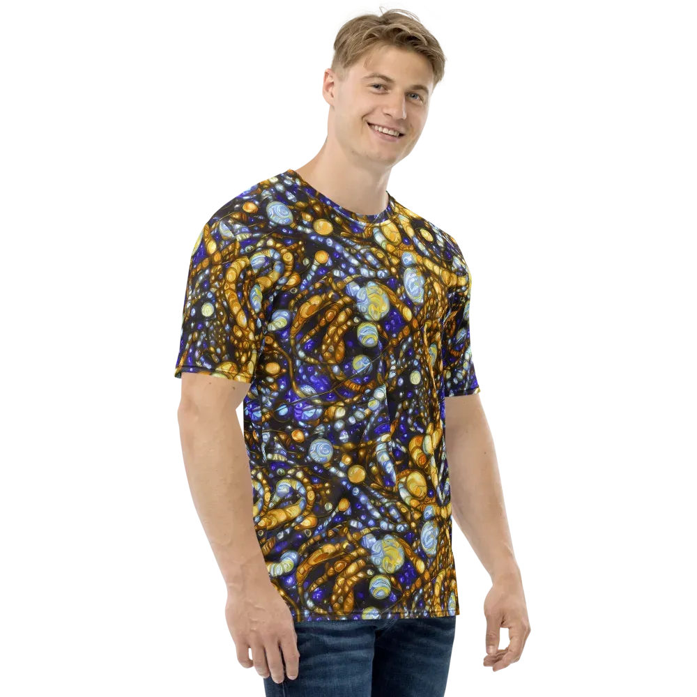 Molten Cobalt on Men's Crew Neck T-Shirt — Right