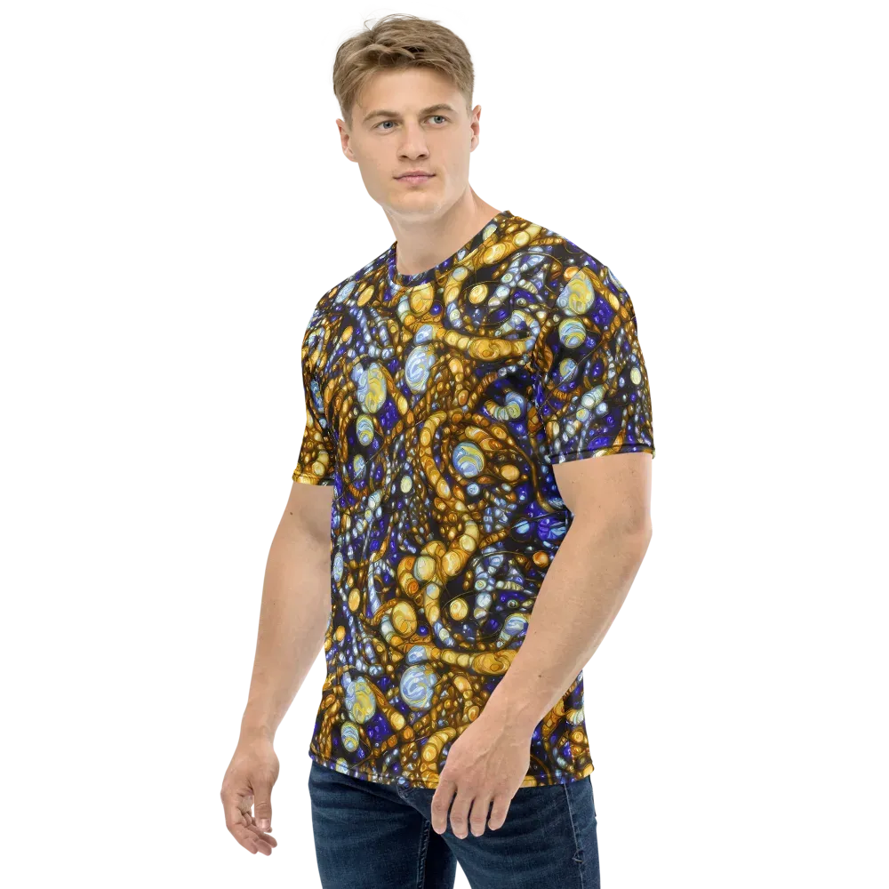 Molten Cobalt on Men's Crew Neck T-Shirt — Left