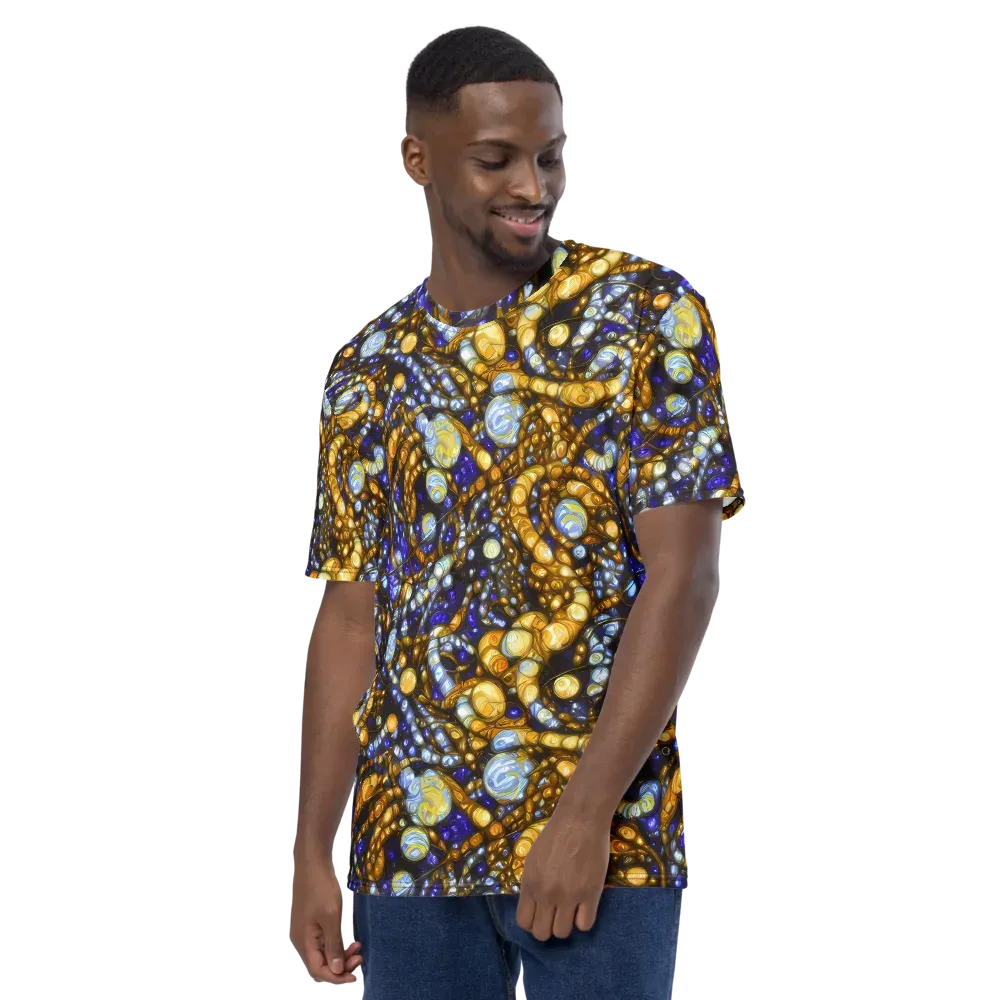 Molten Cobalt on Men's Crew Neck T-Shirt — Left