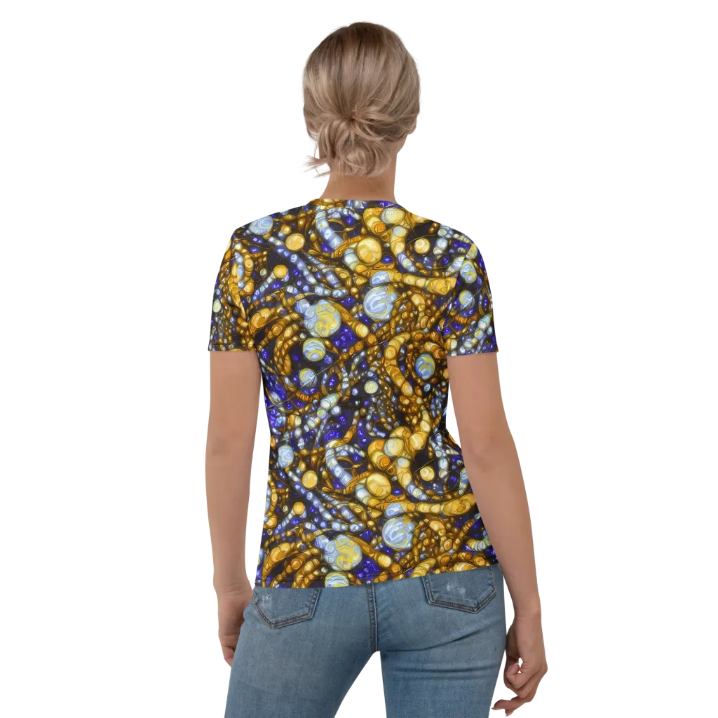 Molten Cobalt on Women's Crew Neck T-Shirt — Back