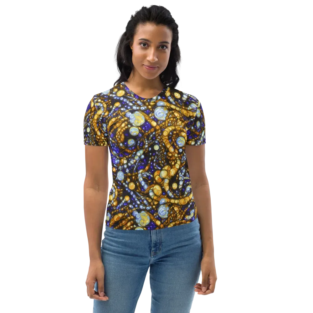 Molten Cobalt on Women's Crew Neck T-Shirt — Front