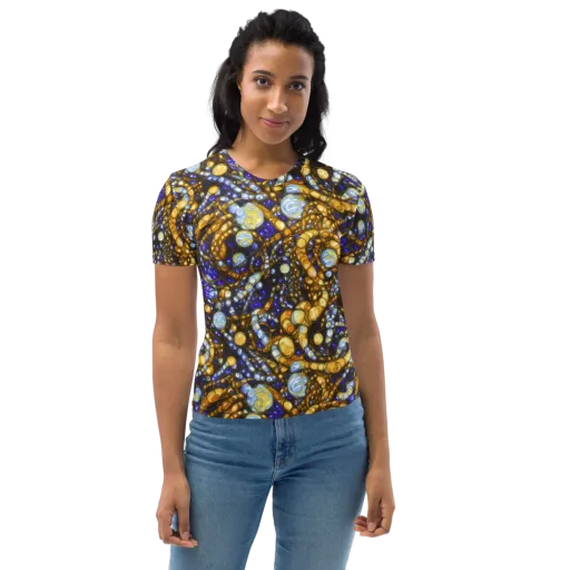 Molten Cobalt on a Women's Crew Neck T-Shirt