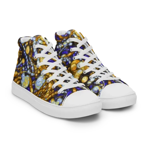 Molten Cobalt on a Women's High Top Canvas Shoes