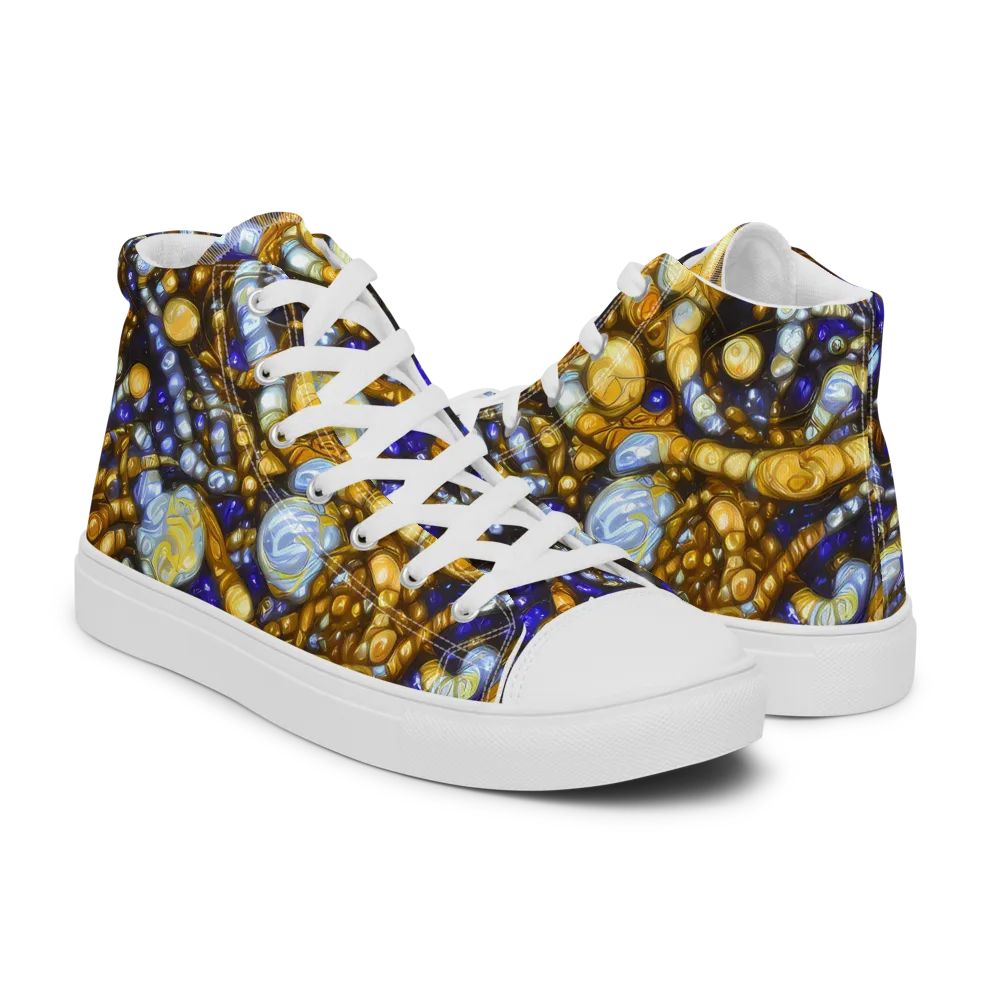 Molten Cobalt on Women's High Top Canvas Shoes — Right