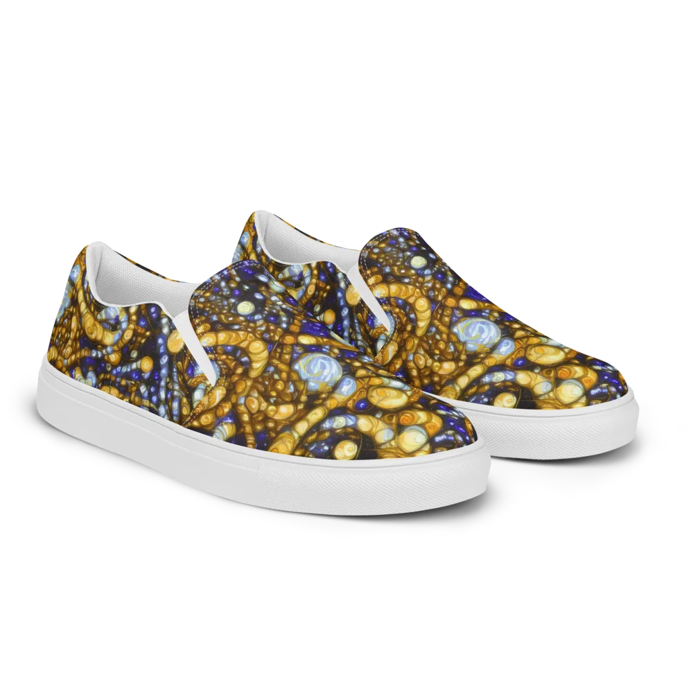 Molten Cobalt on Men's Slip-On Canvas Shoes — Right Front