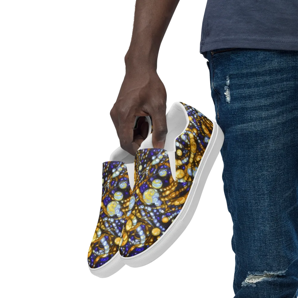 Molten Cobalt on Men's Slip-On Canvas Shoes — Left Front