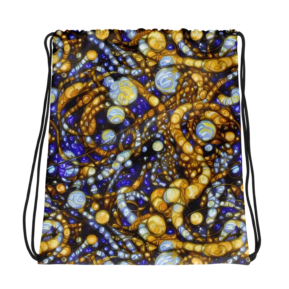 Molten Cobalt on Drawstring Bag — Photo
