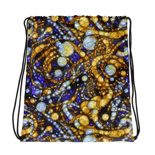 Molten Cobalt on a Drawstring Bag
