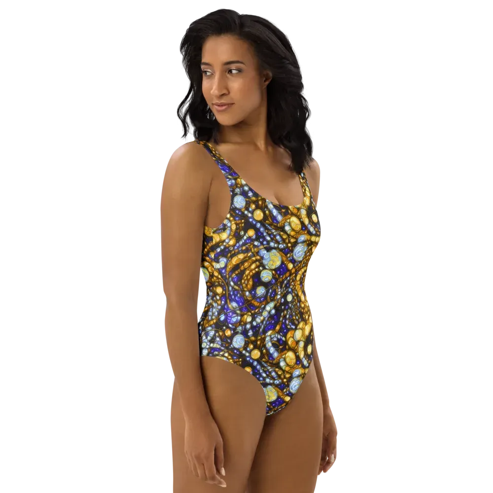 Molten Cobalt on One-Piece Swimsuit — Right