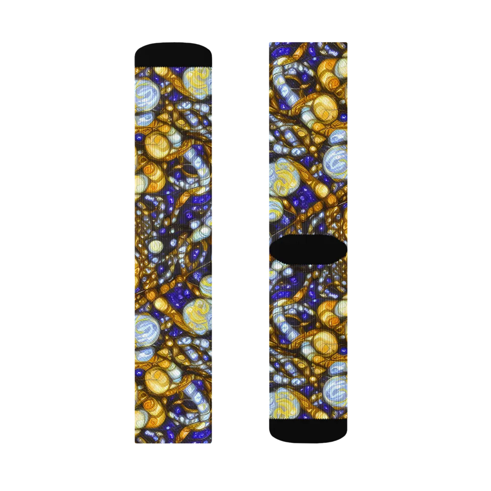 Molten Cobalt on Socks — Right Sock