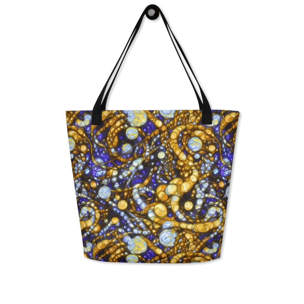 Molten Cobalt on Large Tote Bag W/ Pocket — Front
