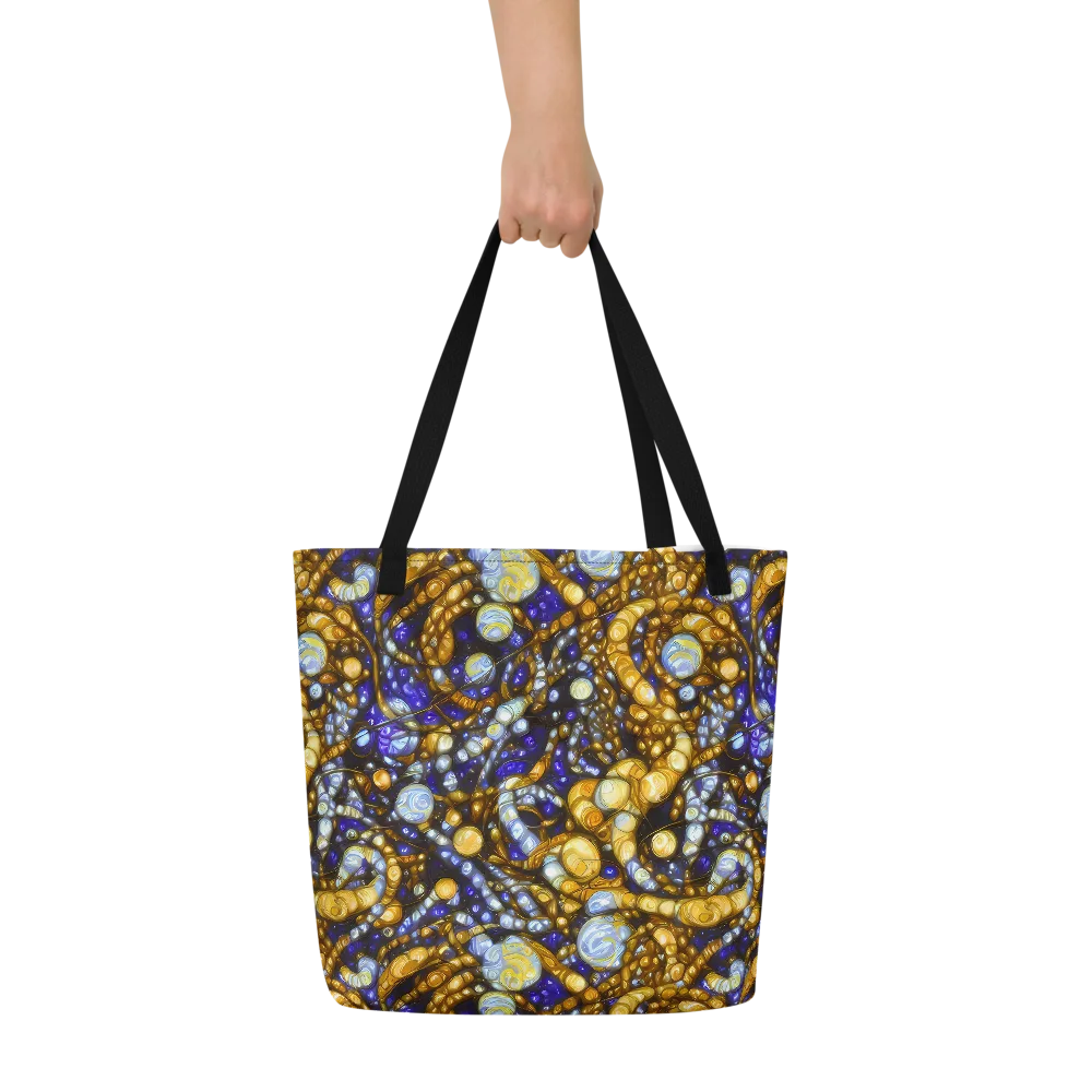 Molten Cobalt on Large Tote Bag W/ Pocket — Front