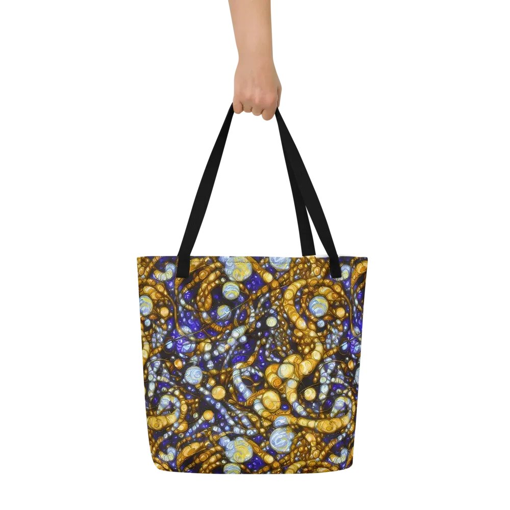 Molten Cobalt on Large Tote Bag W/ Pocket — Front