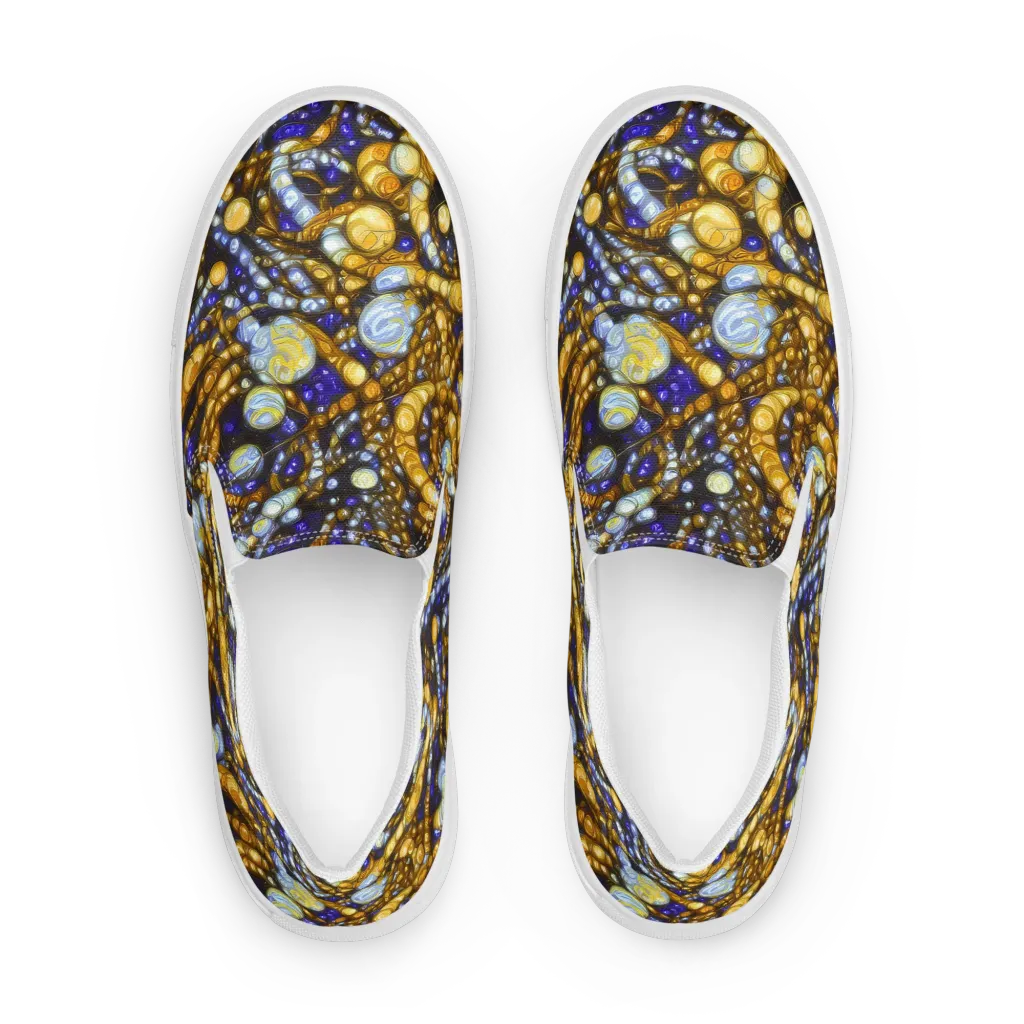 Molten Cobalt on Women's Slip-On Canvas Shoes — Front