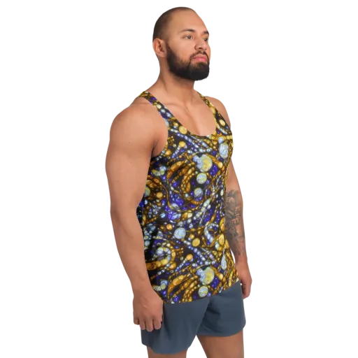 Molten Cobalt on a Men's Tank Top