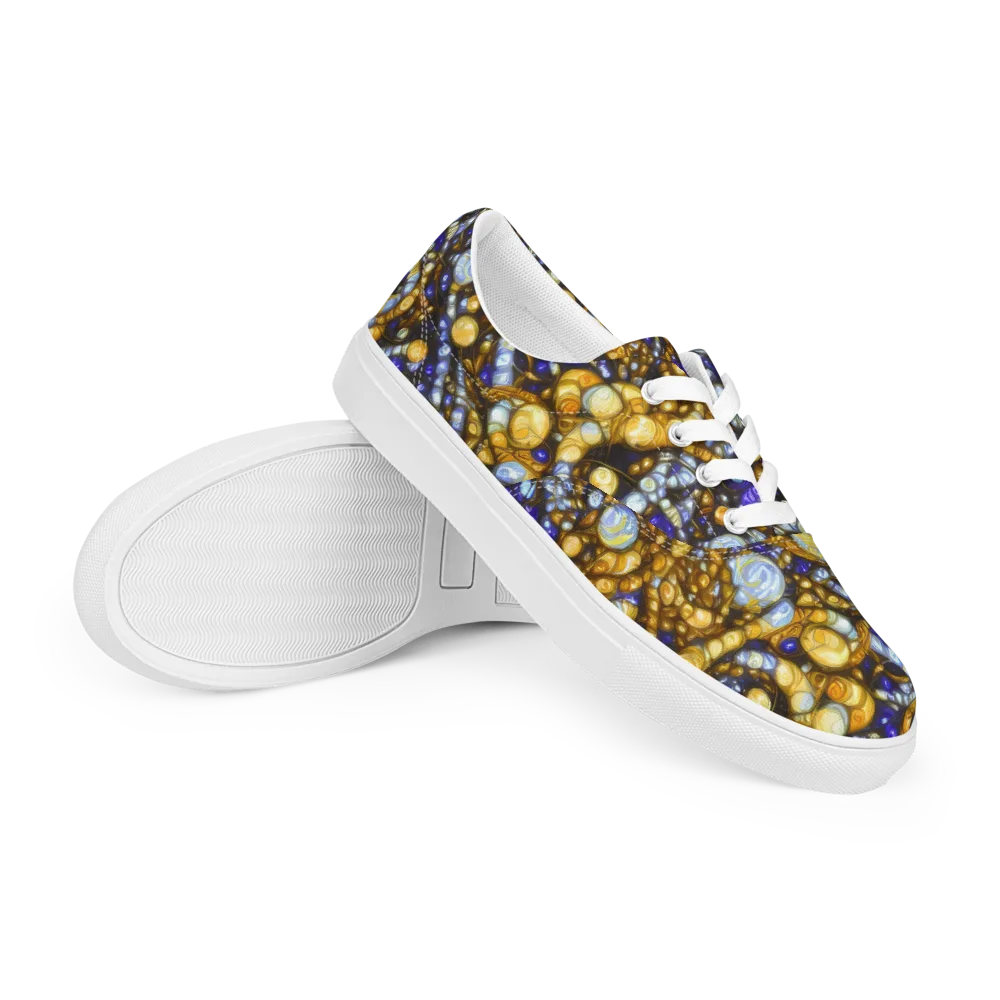 Molten Cobalt on Men's Lace-Up Canvas Shoes — Right Front