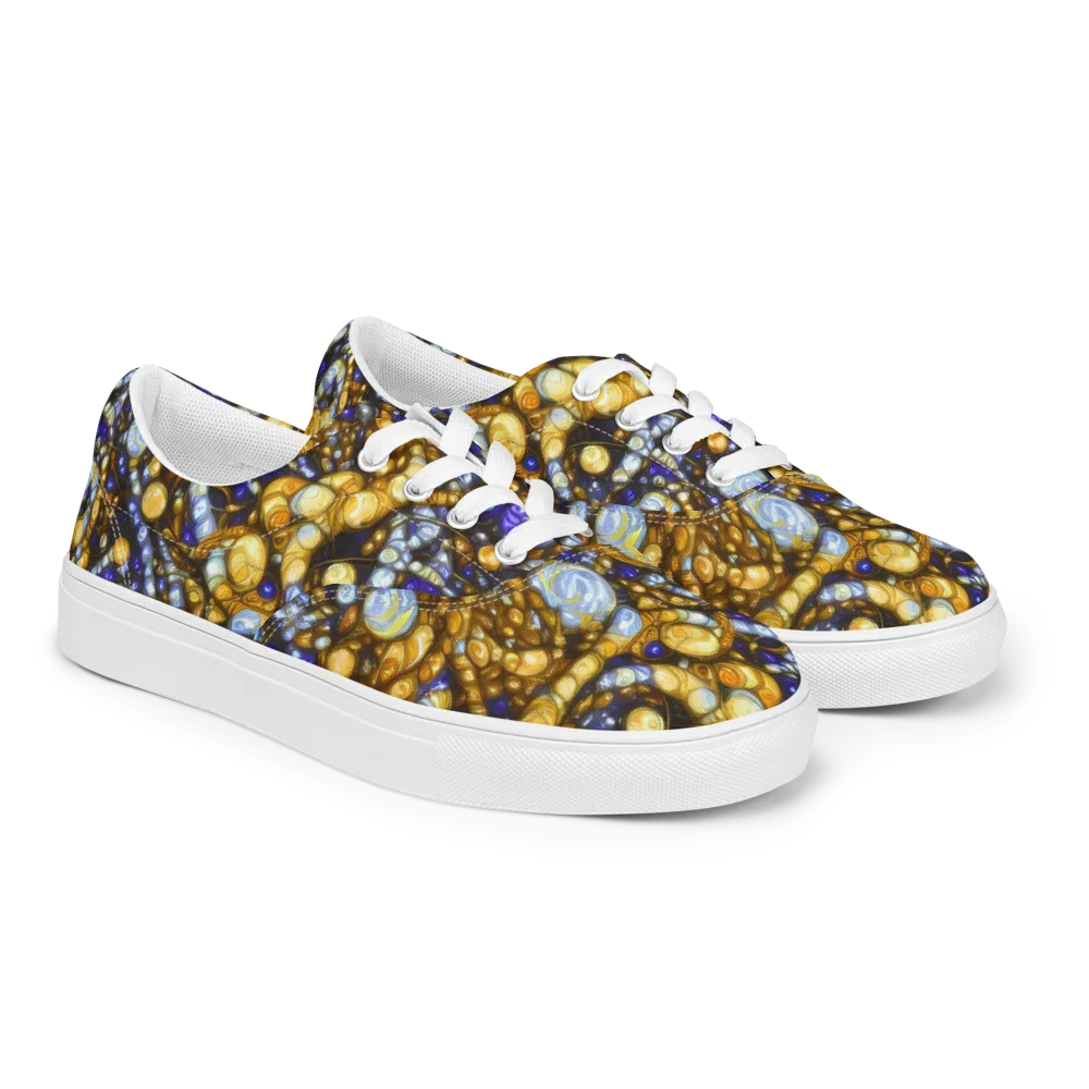 Molten Cobalt on Men's Lace-Up Canvas Shoes — Right Front