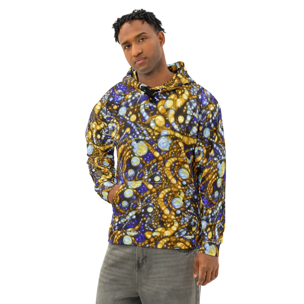 Molten Cobalt on Cotton Hoodie — Left Front