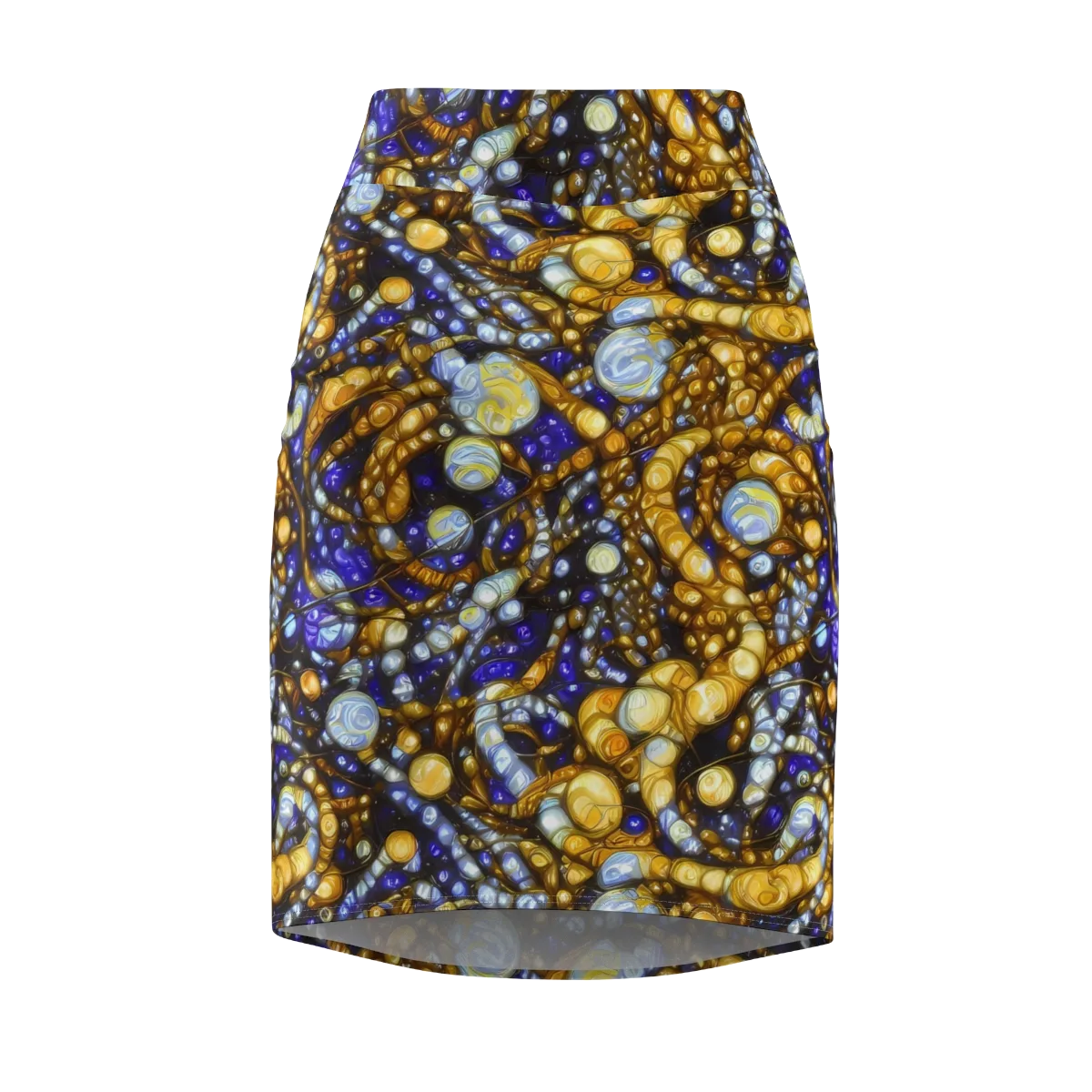 Molten Cobalt on Pencil Skirt — Front