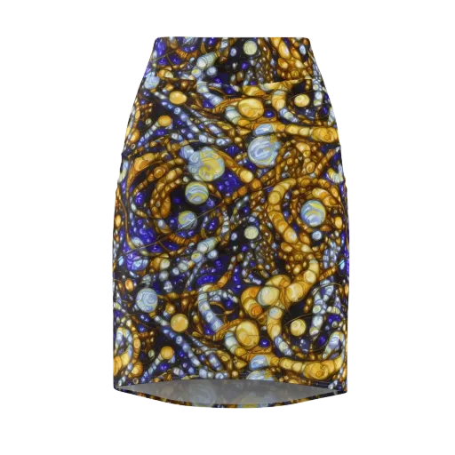 Molten Cobalt on a Pencil Skirt