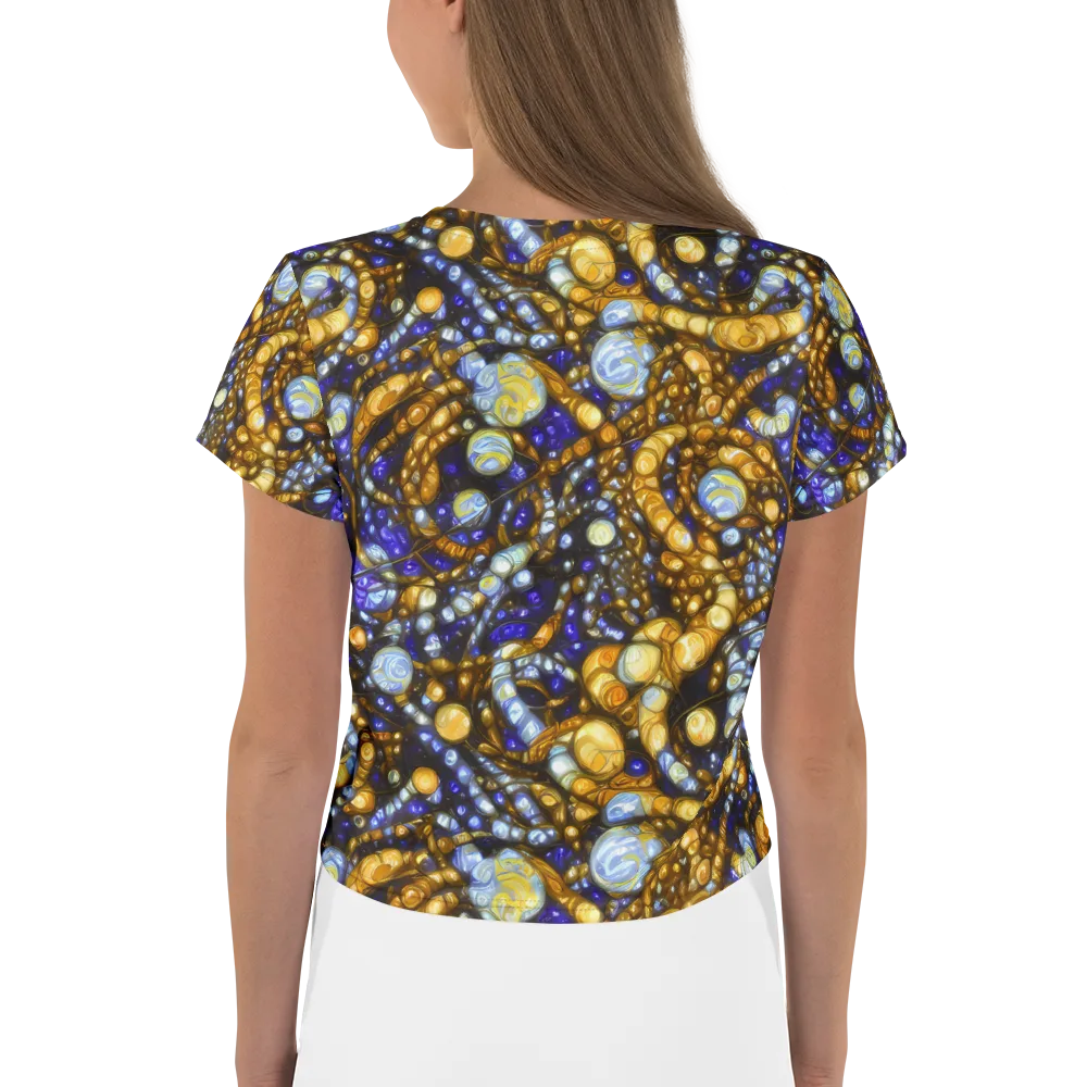 Molten Cobalt on Crop Tee — Back