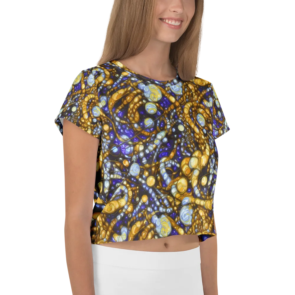 Molten Cobalt on Crop Tee — Right