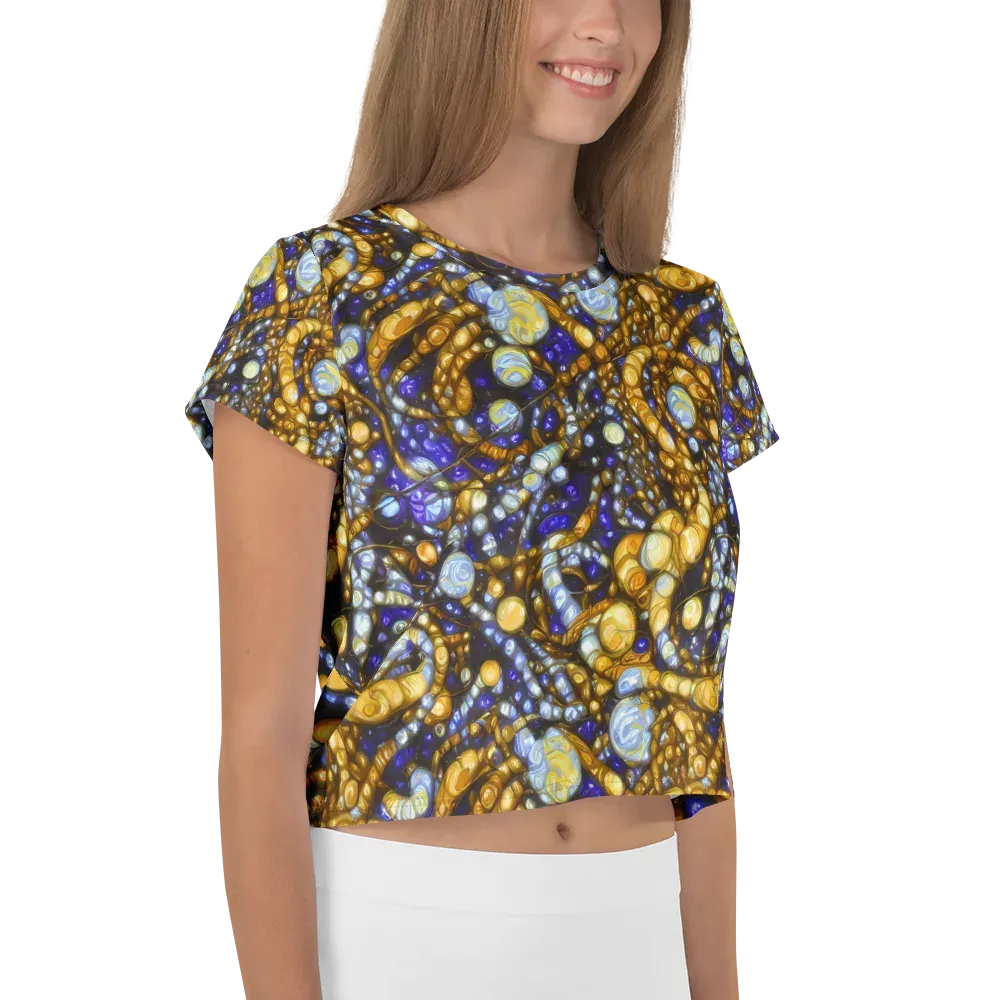 Molten Cobalt on Crop Tee — Right